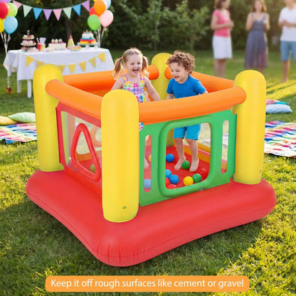 Inflatable Bounce House for Kids with Clear Sides