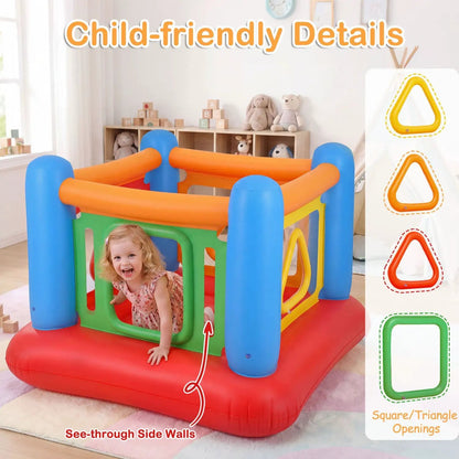Inflatable Bounce House for Kids with Clear Sides