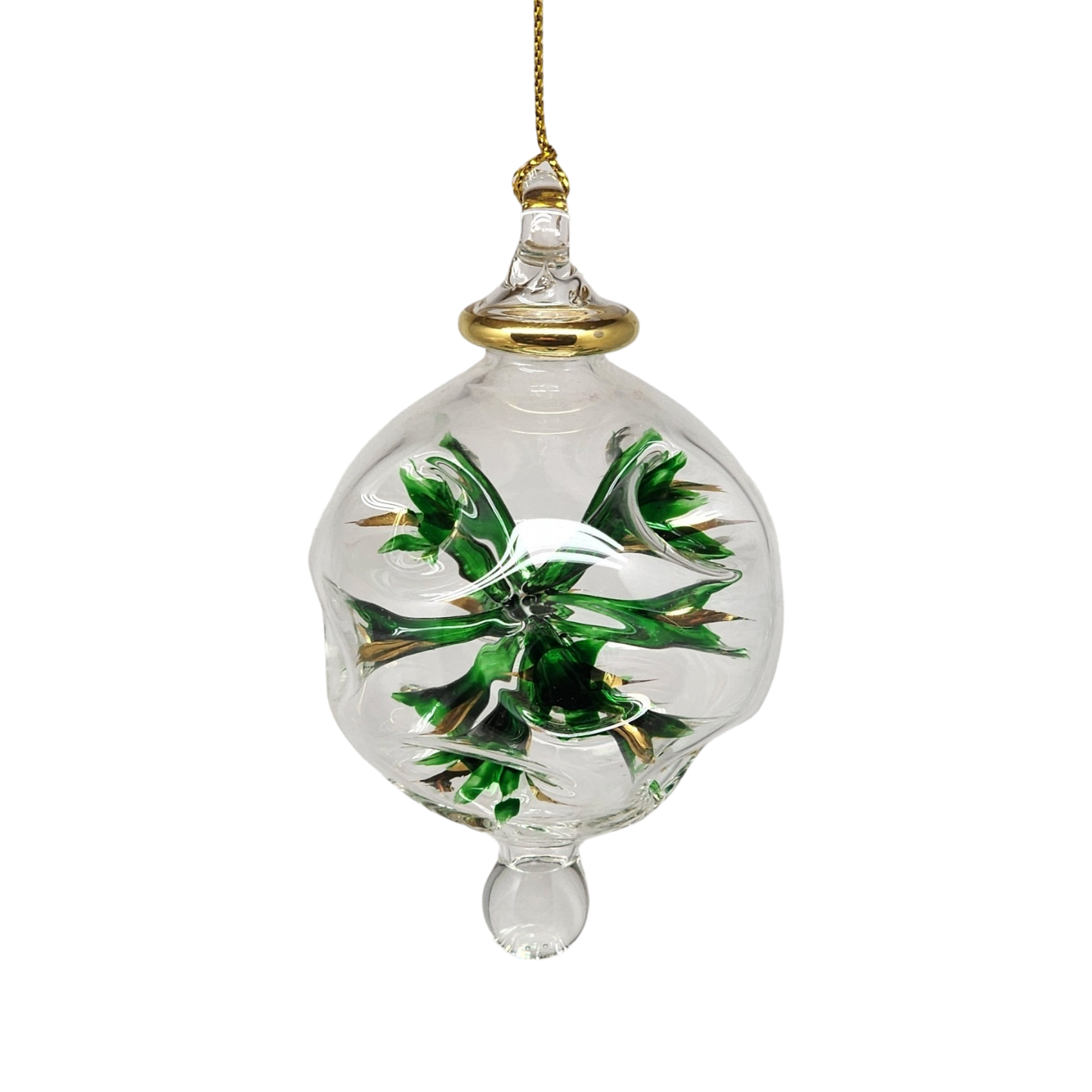 Blown Glass Pierced Starburst Ornament - Green - Tampa Home & Garden Store