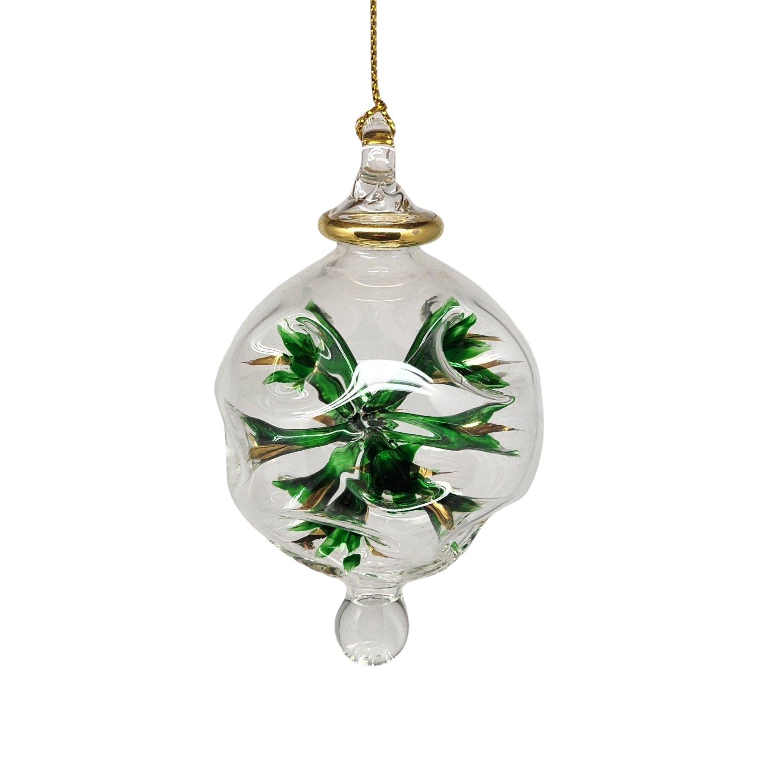 Blown Glass Pierced Starburst Ornament - Green - Tampa Home & Garden Store