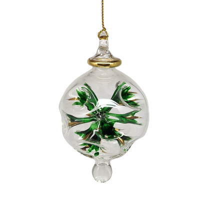 Blown Glass Pierced Starburst Ornament - Green - Tampa Home & Garden Store
