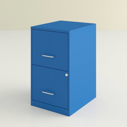 Blue Metal 2-Drawer Vertical Key Locking Heavy Duty Filing Cabinet - Tampa Home & Garden Store