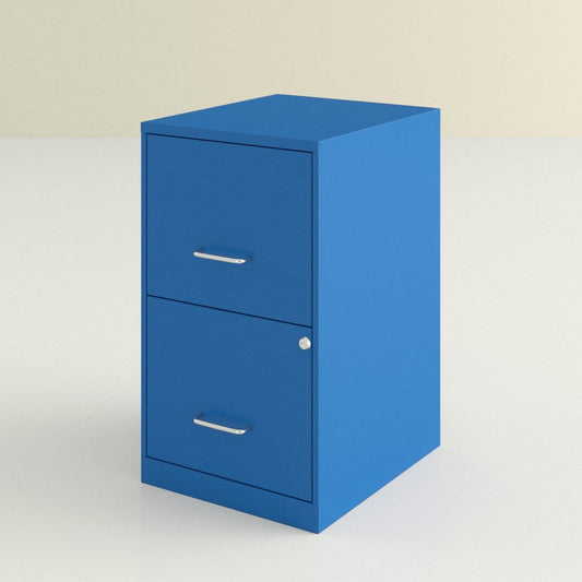 Blue Metal 2-Drawer Vertical Key Locking Heavy Duty Filing Cabinet - Tampa Home & Garden Store