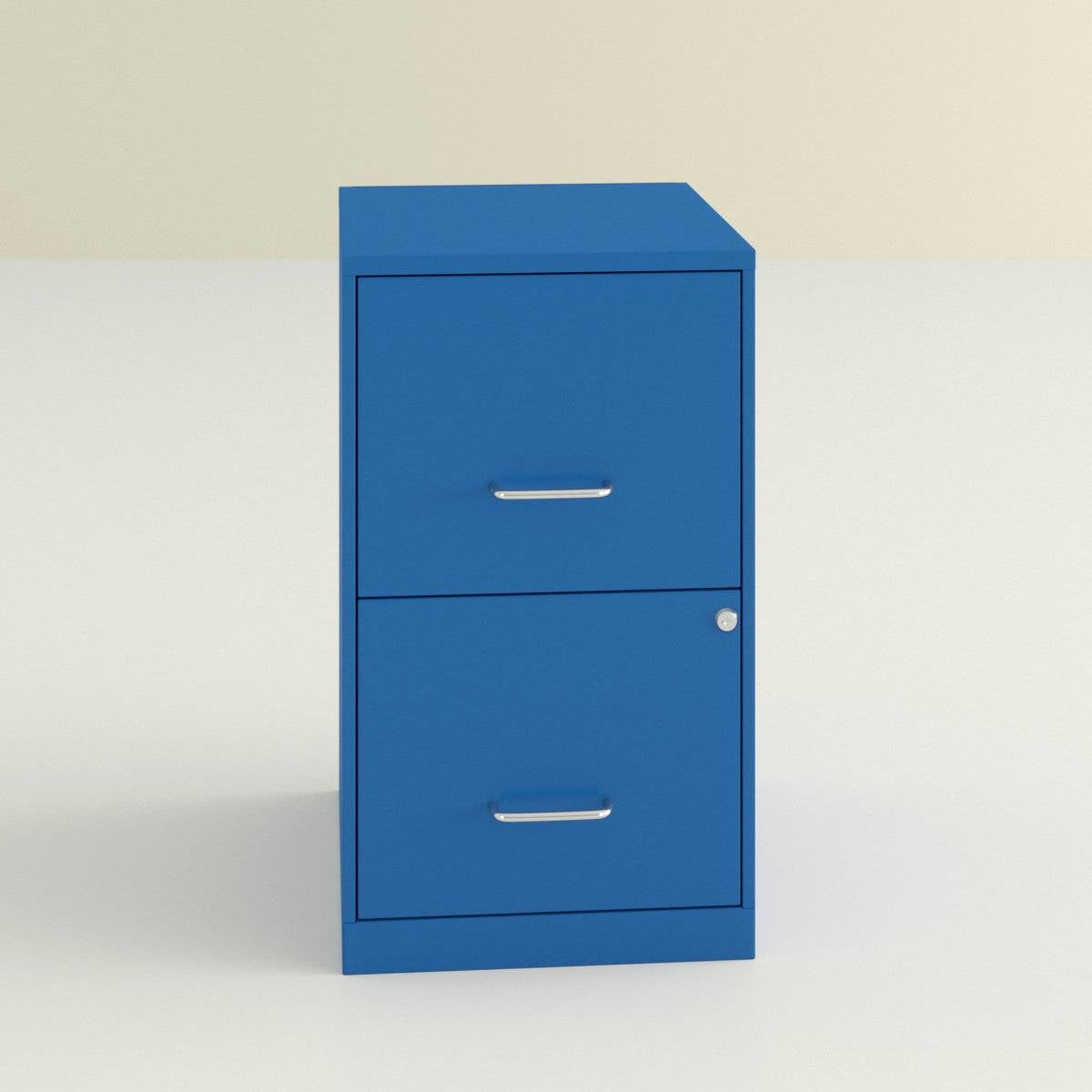 Blue Metal 2-Drawer Vertical Key Locking Heavy Duty Filing Cabinet - Tampa Home & Garden Store