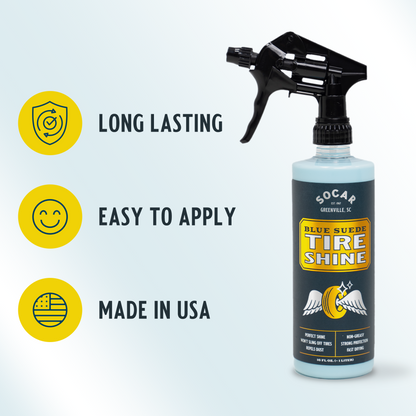 Blue Suede Tire Shine with Protect Shield Formula™ - Tampa Home & Garden Store