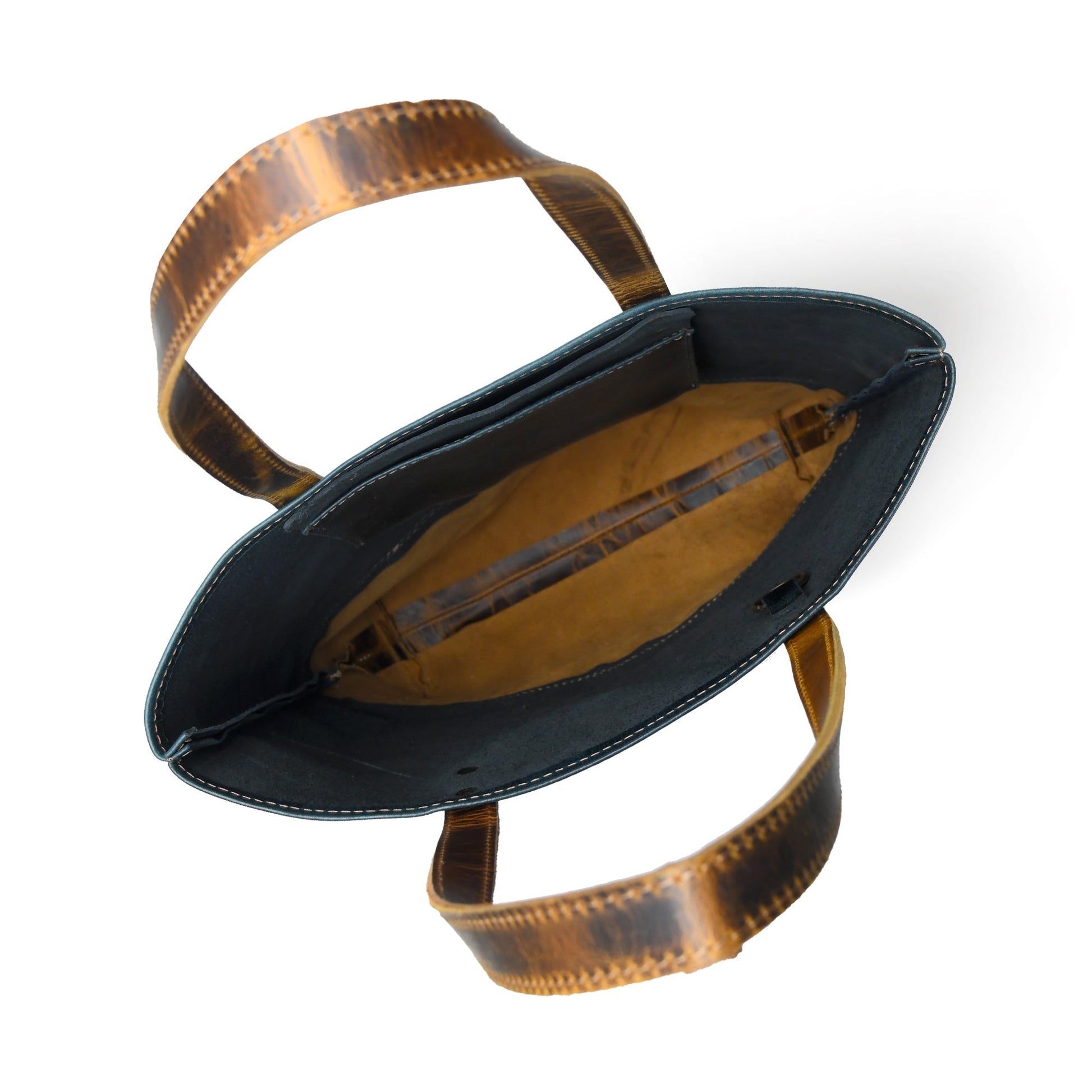 Blue Women's Leather Tote - Tampa Home & Garden Store