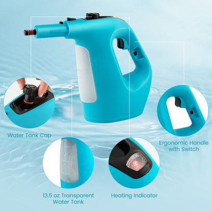 1400W Handheld Steam Cleaner with 14 Accessories & Child Lock