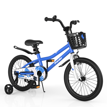 18 Feet Kids Bike with Removable Training Wheels-White