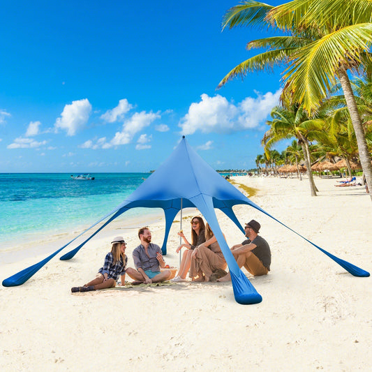 GemGear 20x20 ft blue beach canopy tent with UPF50+ sun protection on Tampa Home & Garden Store
