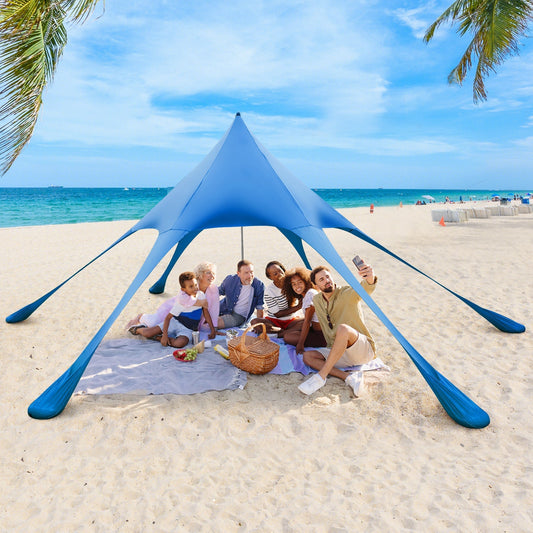 GemGear 20 x 20 ft blue beach canopy tent with UPF50+ sun protection for beach shade on Tampa Home & Garden Store