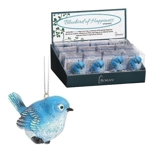 Bluebird of Happiness Ornament - Tail up - Tampa Home & Garden Store