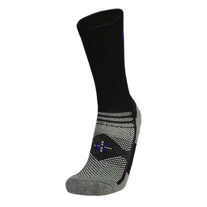 Blue Line Crew Sock by Covert Threads, first responder crew sock with black body on Tampa Home & Garden Store