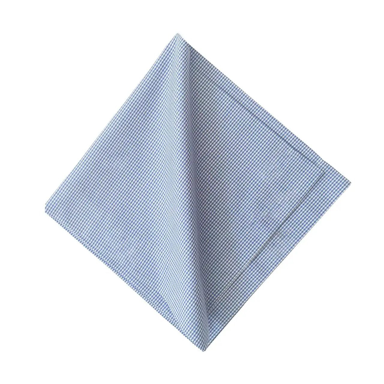 Mini Gingham Cotton Napkin blue and white gingham cloth napkin on Tampa Home & Garden Store