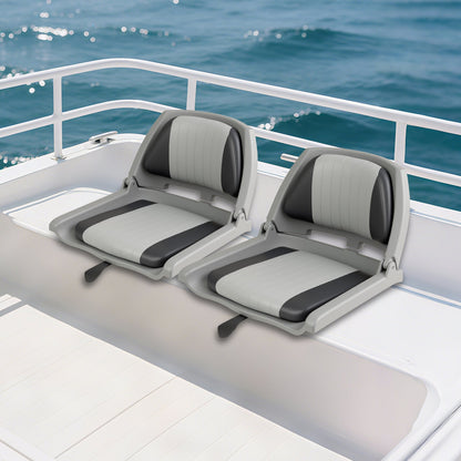 Boat Seat Folding Low Back Boat Chair with Marine-Grade PVC