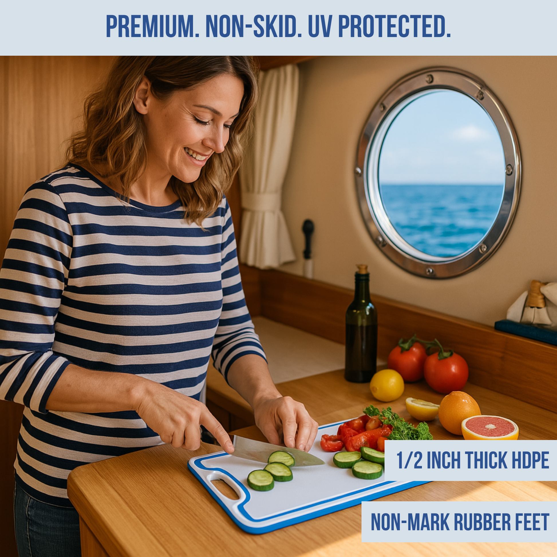 Boating Cutting Board | 1/2" HDPE UV Protected - Tampa Home & Garden Store