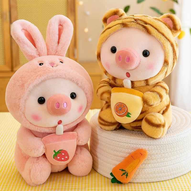 Soft Boba Pig Plush Toy For Girls And Boys