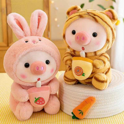 Soft Boba Pig Plush Toy For Girls And Boys