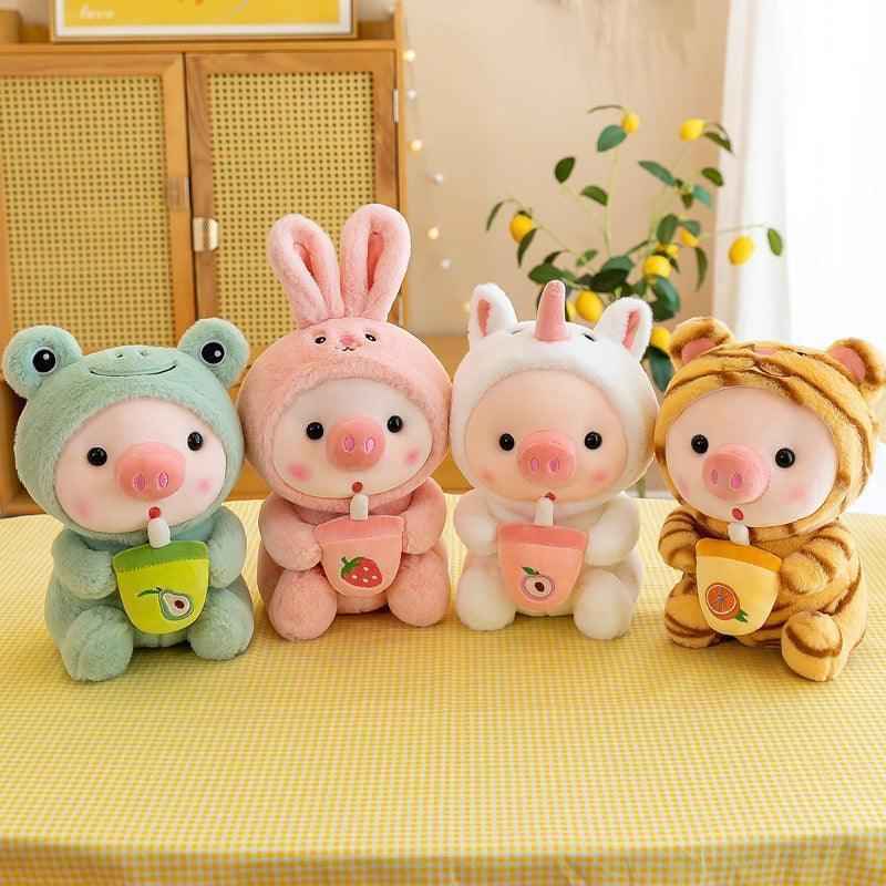 Soft Boba Pig Plush Toy For Girls And Boys