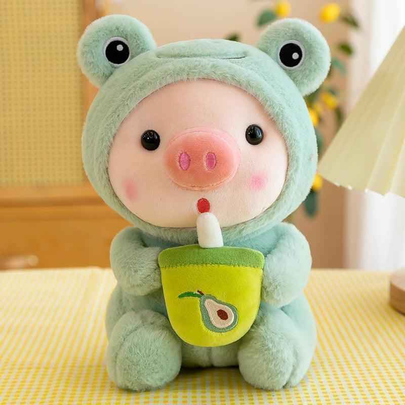 Soft Boba Pig Plush Toy For Girls And Boys