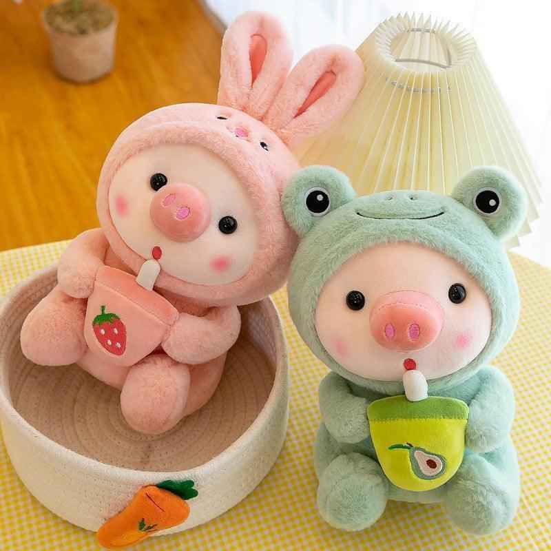 Soft Boba Pig Plush Toy For Girls And Boys