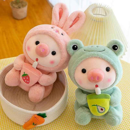 Soft Boba Pig Plush Toy For Girls And Boys