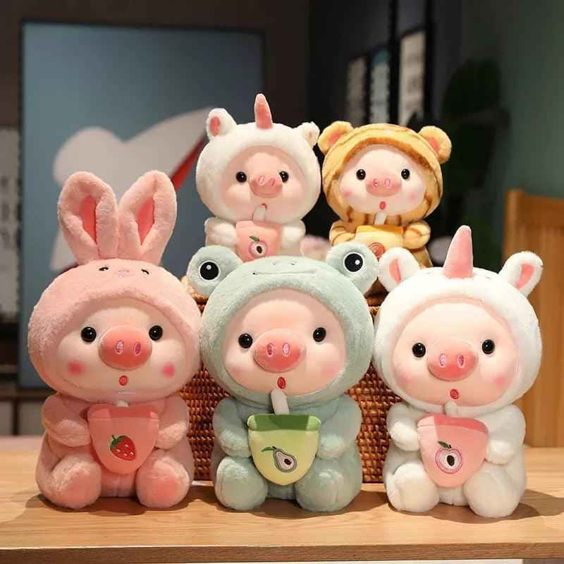Soft Boba Pig Plush Toy For Girls And Boys