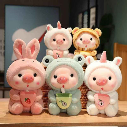 Soft Boba Pig Plush Toy For Girls And Boys