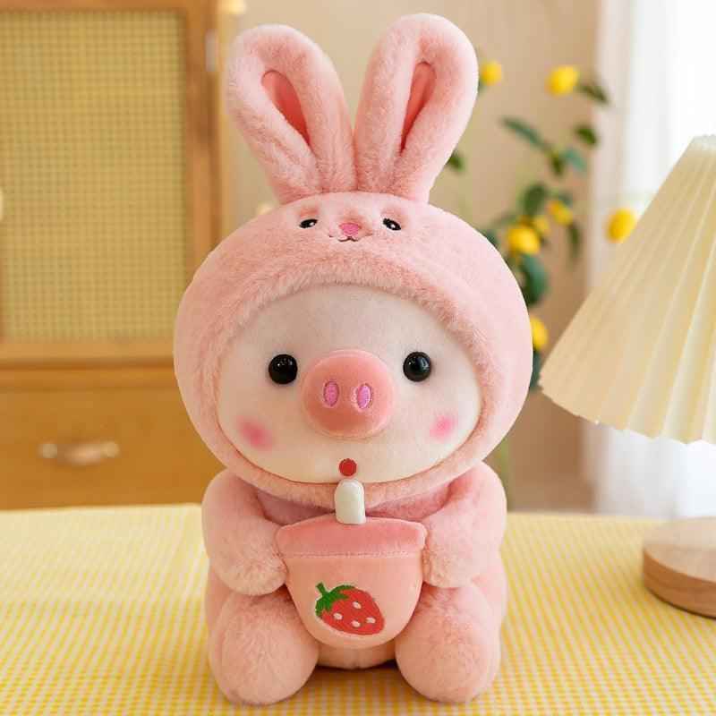 Soft Boba Pig Plush Toy For Girls And Boys