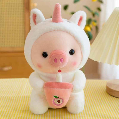 Soft Boba Pig Plush Toy For Girls And Boys