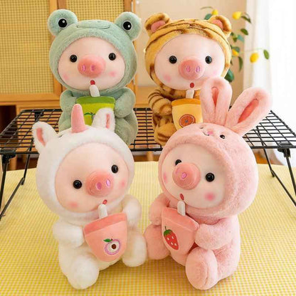Soft Boba Pig Plush Toy For Girls And Boys