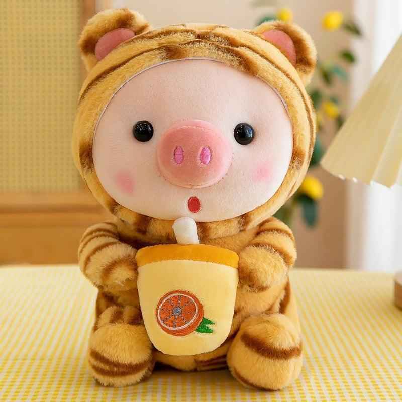 Soft Boba Pig Plush Toy For Girls And Boys