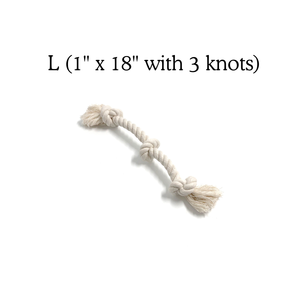 Boba & Vespa 100% Organic Cotton Rope Dog Toy - 5 Sizes - Tampa Home & Garden Store