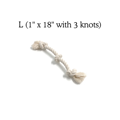 Boba & Vespa 100% Organic Cotton Rope Dog Toy - 5 Sizes - Tampa Home & Garden Store