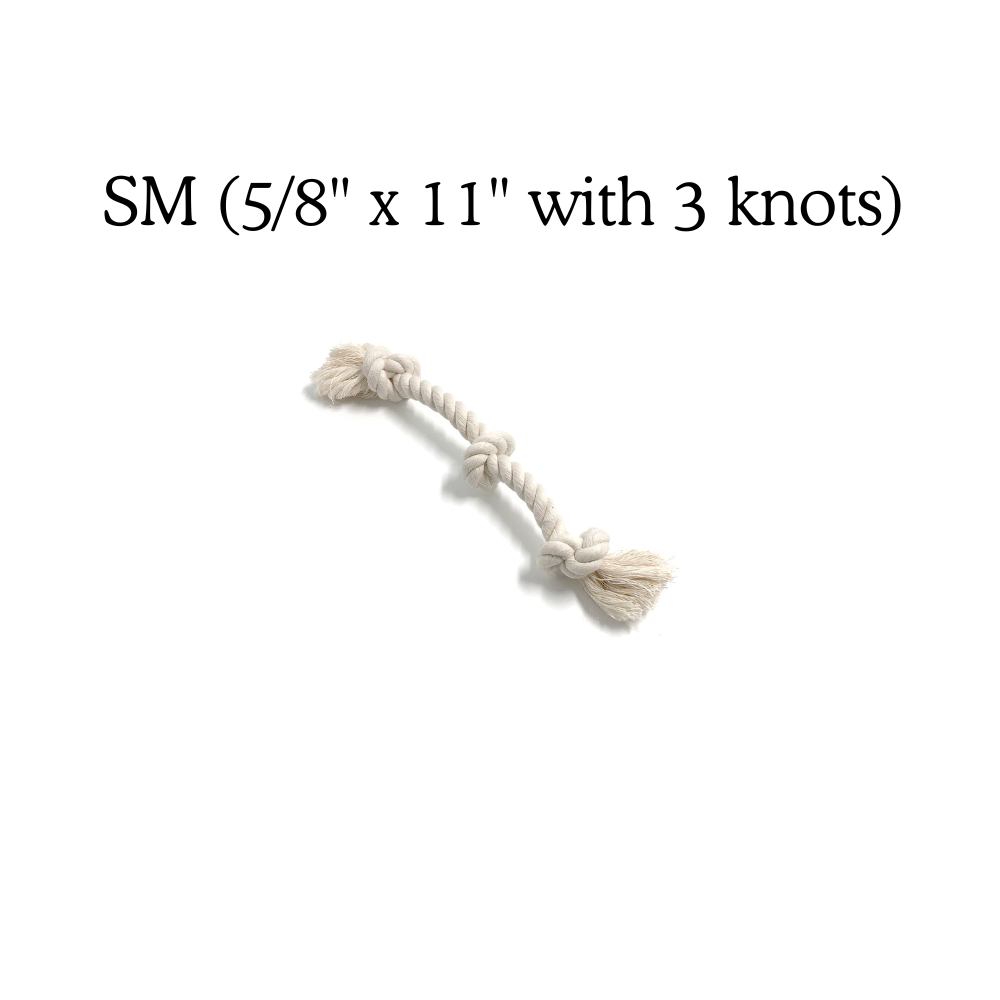 Boba & Vespa 100% Organic Cotton Rope Dog Toy - 5 Sizes - Tampa Home & Garden Store
