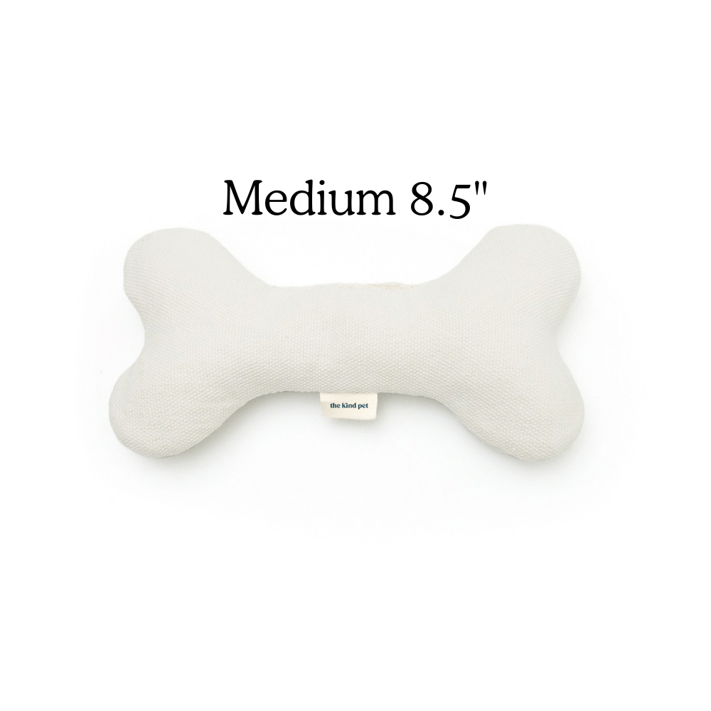 Boba & Vespa Plush Hemp Dog Bone Toy for Gentle Chewers | Soft & Squeaker Free - Tampa Home & Garden Store