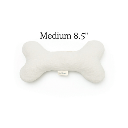 Boba & Vespa Plush Hemp Dog Bone Toy for Gentle Chewers | Soft & Squeaker Free - Tampa Home & Garden Store