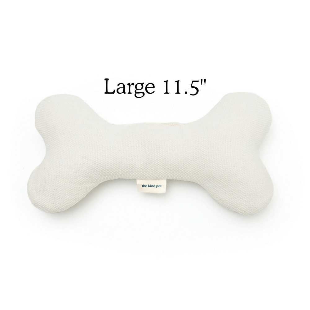 Boba & Vespa Plush Hemp Dog Bone Toy for Gentle Chewers | Soft & Squeaker Free - Tampa Home & Garden Store
