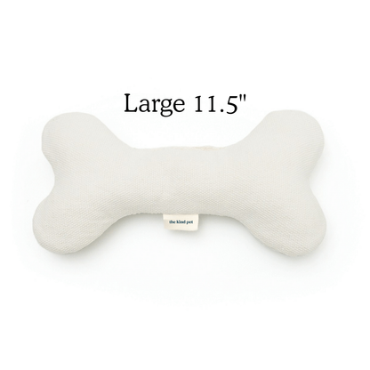 Boba & Vespa Plush Hemp Dog Bone Toy for Gentle Chewers | Soft & Squeaker Free - Tampa Home & Garden Store