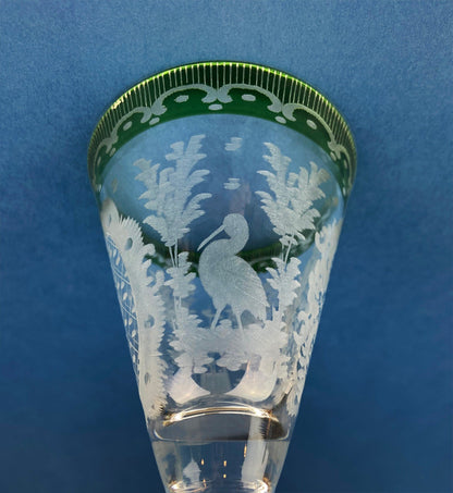 Bohemian Crystal Sweet Wine or Cordial Glasses. Set of Five Sapphire to Clear Cut Crystal Stemware. Look Like Jewels. Luxury Living. - Tampa Home & Garden Store
