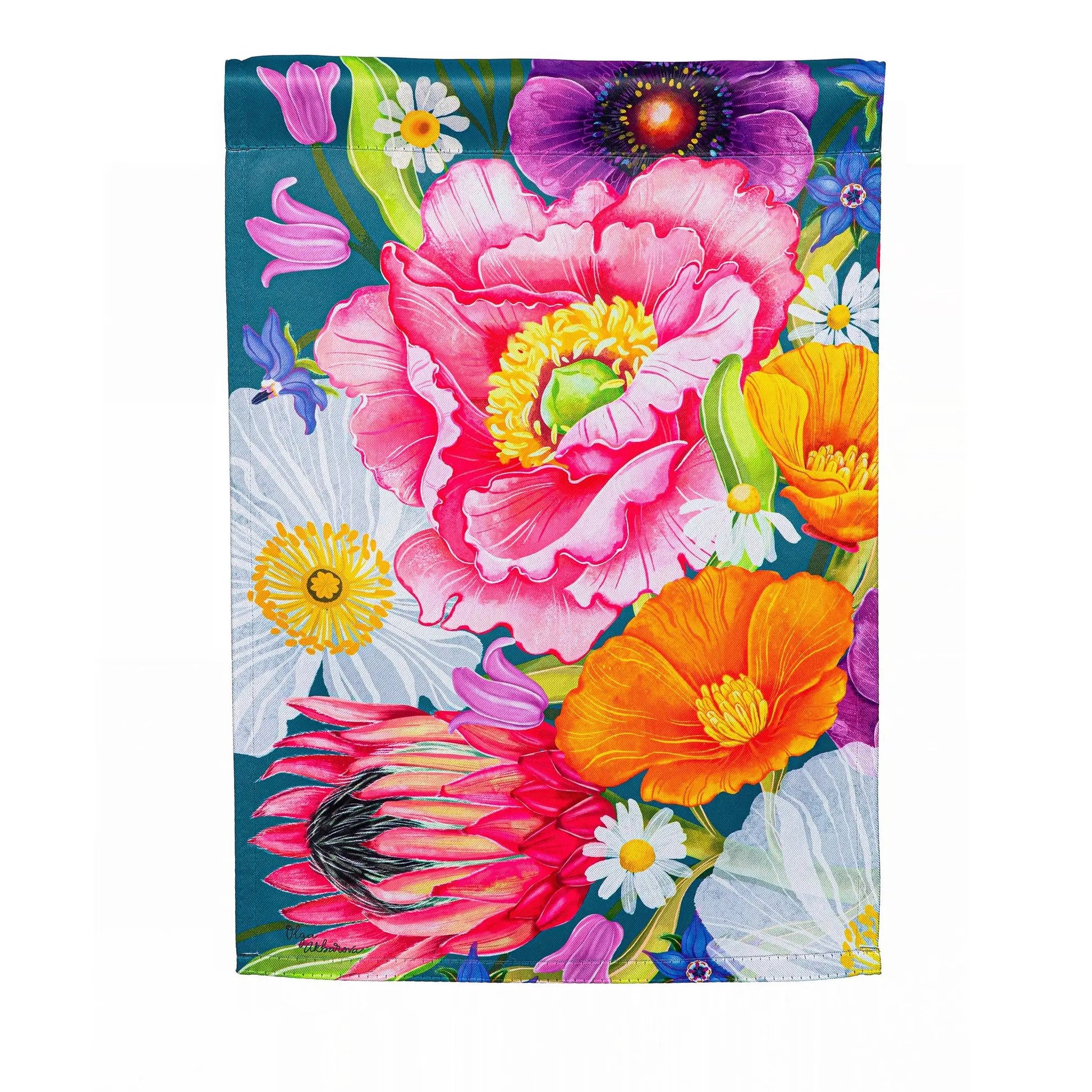 Bold Flowers Suede House Flag - Tampa Home & Garden Store