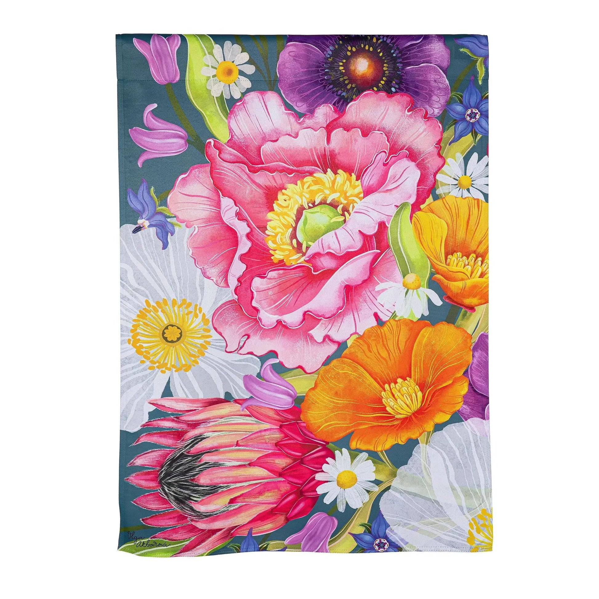 Bold Flowers Suede House Flag - Tampa Home & Garden Store