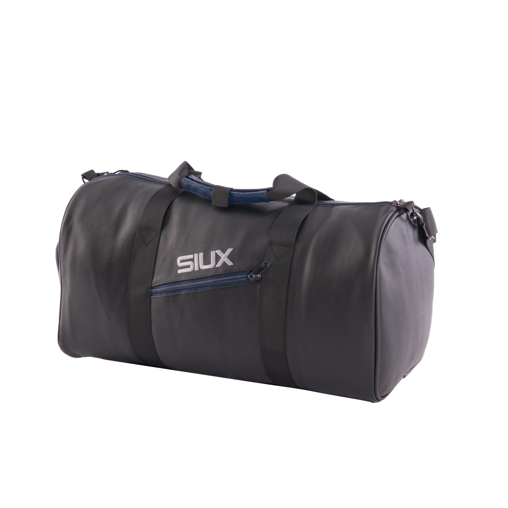 The King Bag duffel by Siux USA, dark gray with blue zip pocket and rugged carry straps on Tampa Home & Garden Store