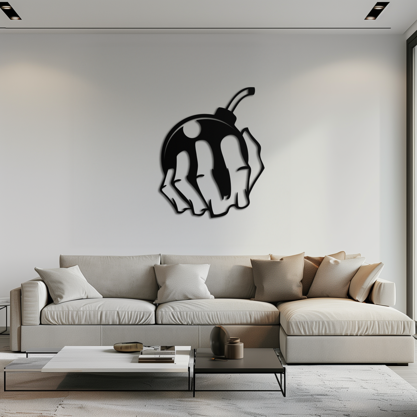 Bomb Hand Metal Wall Art - Edgy Modern Steel Decor - KAF085 - Tampa Home & Garden Store