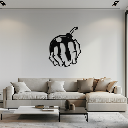 Bomb Hand Metal Wall Art - Edgy Modern Steel Decor - KAF085 - Tampa Home & Garden Store