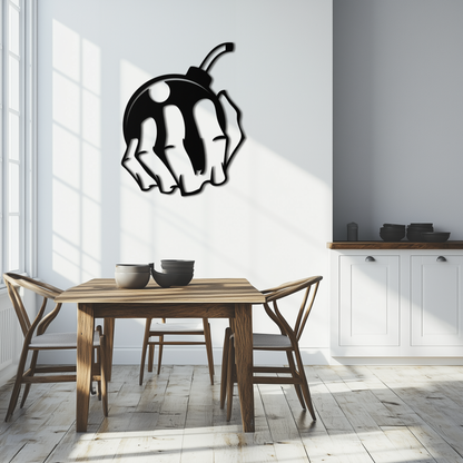 Bomb Hand Metal Wall Art - Edgy Modern Steel Decor - KAF085 - Tampa Home & Garden Store