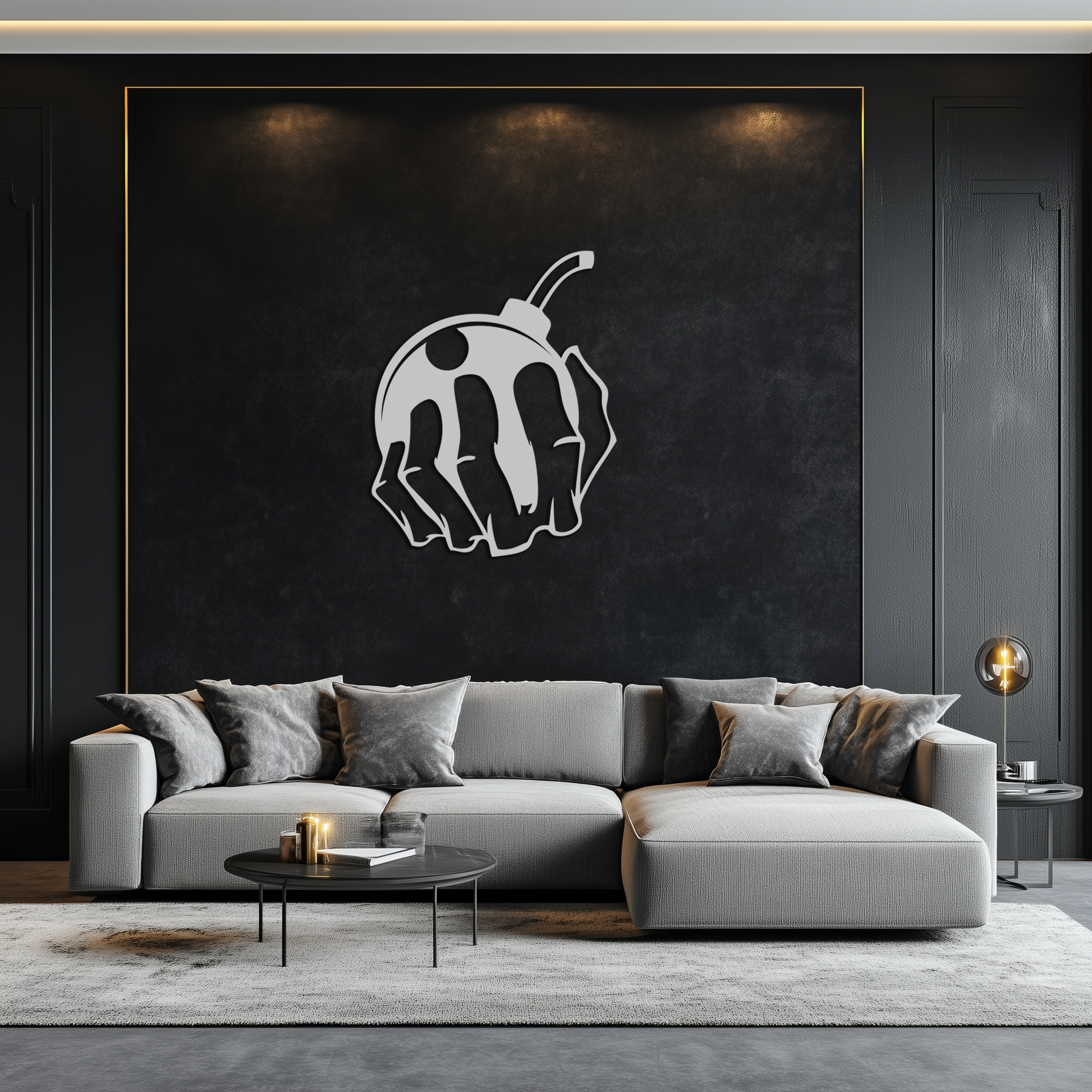 Bomb Hand Metal Wall Art - Edgy Modern Steel Decor - KAF085 - Tampa Home & Garden Store