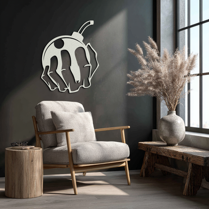 Bomb Hand Metal Wall Art - Edgy Modern Steel Decor - KAF085 - Tampa Home & Garden Store