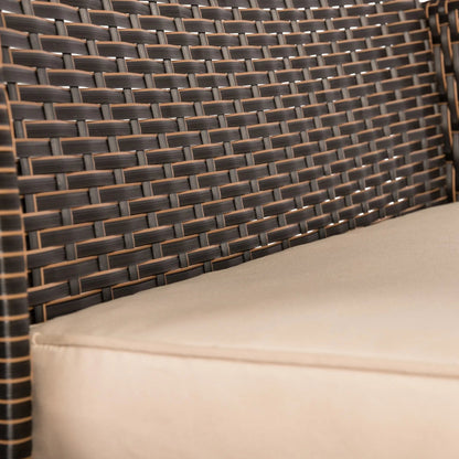 Bondi Wicker Outdoor Armchair wicker weave in dark brown synthetic rattan on Tampa Home & Garden Store