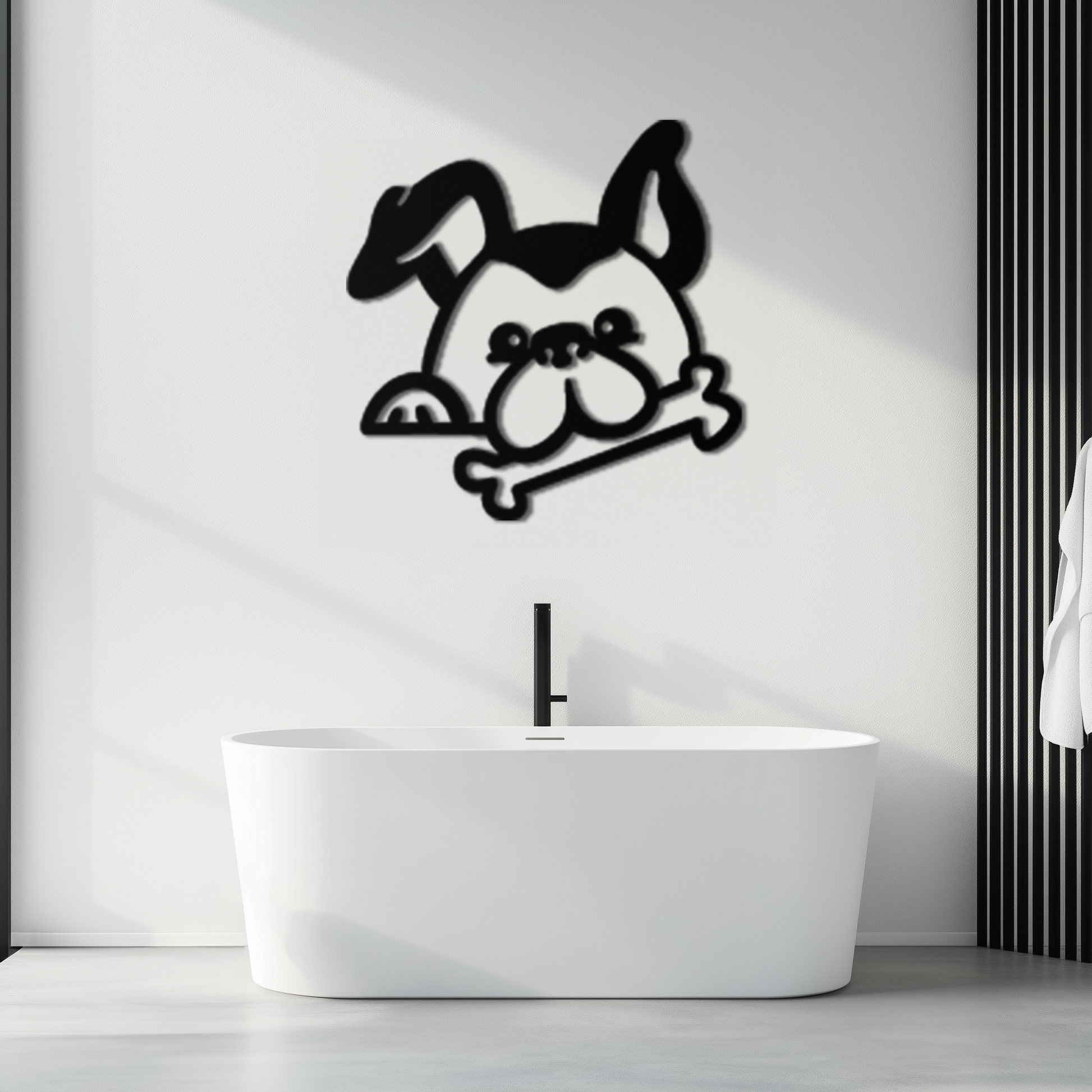 Bone-Holding Dog Metal Wall Art - Playful Pet Decor - KAF194 - Tampa Home & Garden Store