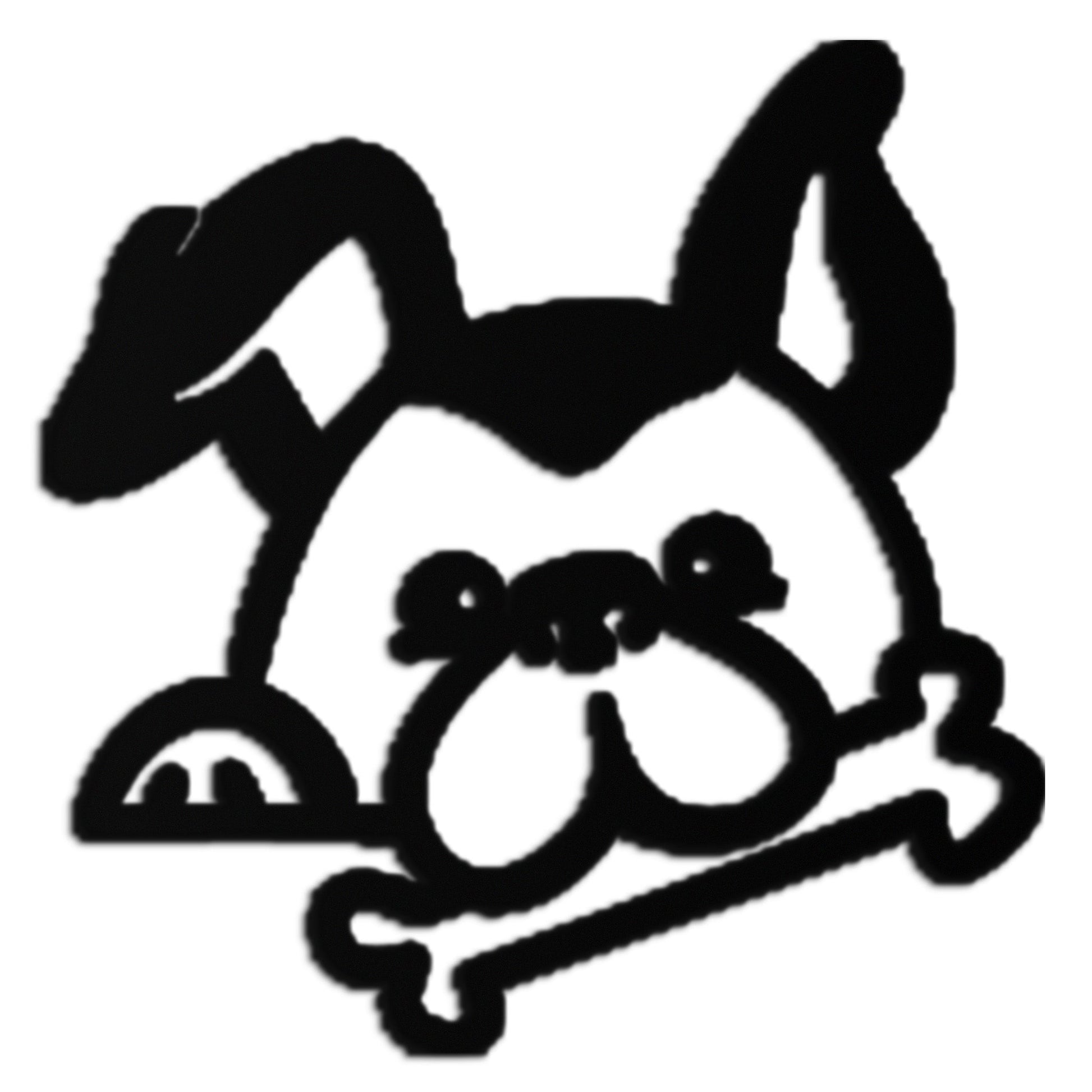 Bone-Holding Dog Metal Wall Art - Playful Pet Decor - KAF194 - Tampa Home & Garden Store